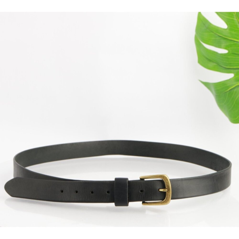 Duluth Mens Belt Size 44 2XL Black Leather 1 1/2" Wide Casual Work USA Made